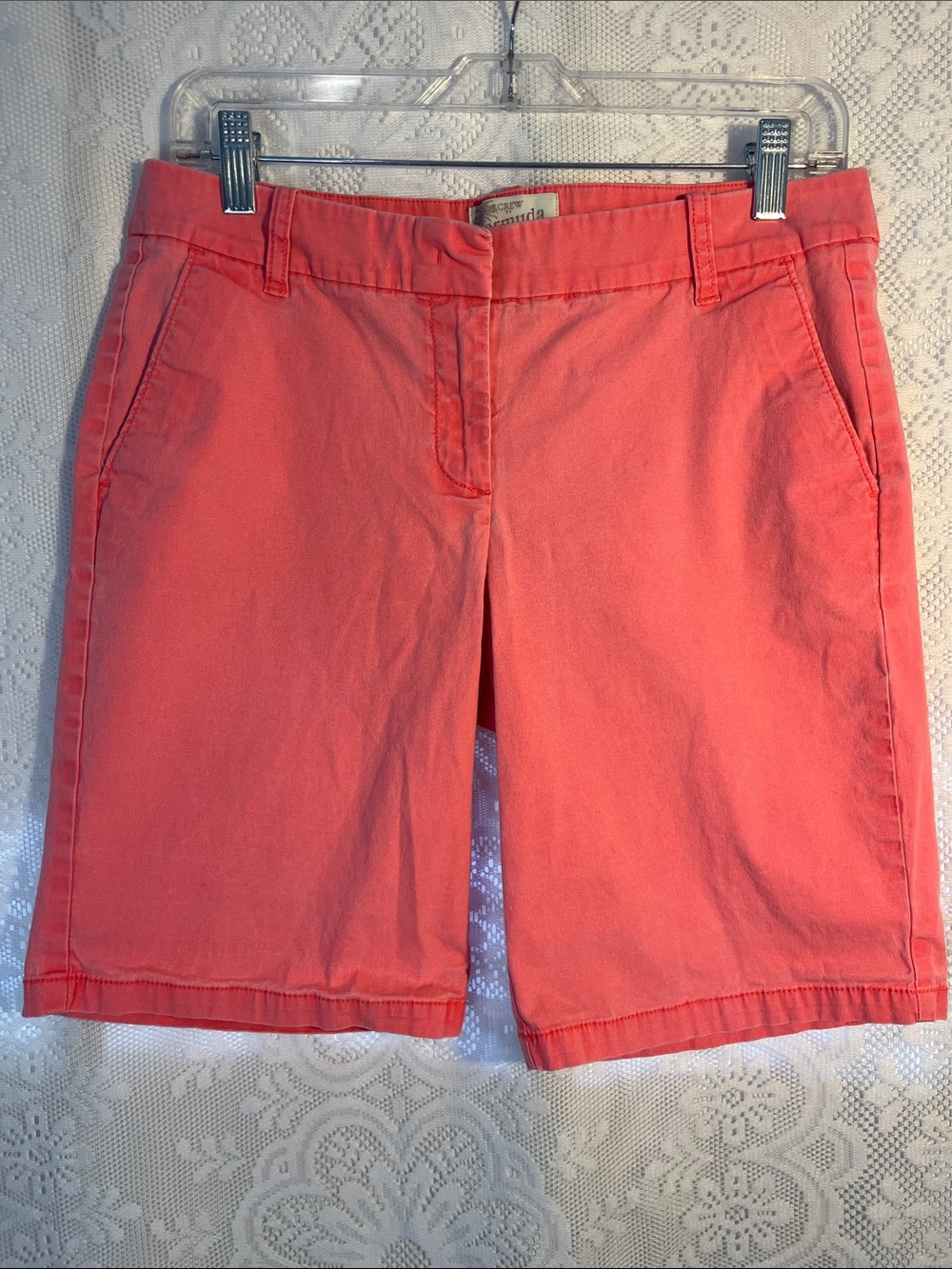 J Crew Coral Chino Bermudas 4